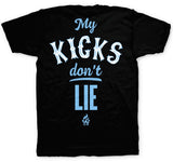 Jordan 11 Legend Blue Kicks Don't Lie Black T Shirt