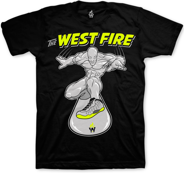 Silver Volt Foamposite Slime Surfer Black T Shirt