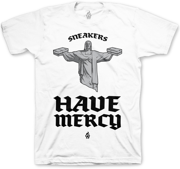 Jordan 3 Red Cement Unite Sneakers Have Mercy White T Shirt