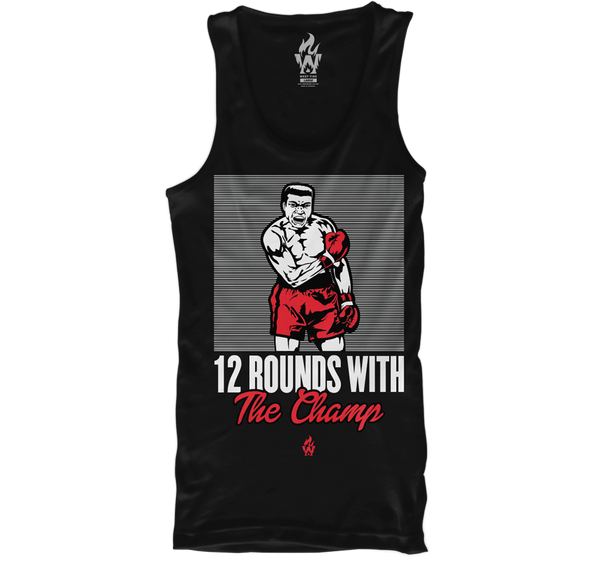 Jordan 3 Red Cement Unite Muhammad Ali The Champ Black Tank Top