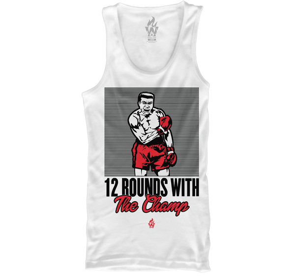 Jordan 3 Red Cement Unite Muhammad Ali The Champ White Tank Top